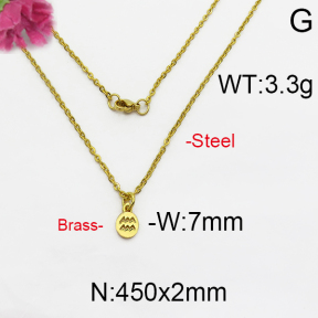 Fashion Brass Necklace  F5N200007vbnb-J125