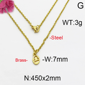 Fashion Brass Necklace  F5N200008vbnb-J125