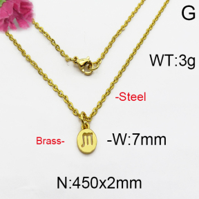 Fashion Brass Necklace  F5N200009vbnb-J125