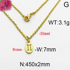 Fashion Brass Necklace  F5N200011vbnb-J125
