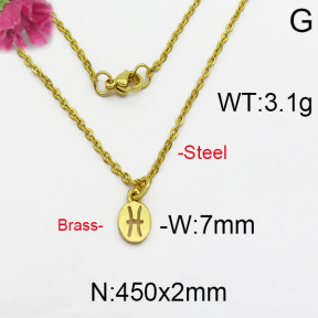 Fashion Brass Necklace  F5N200012vbnb-J125