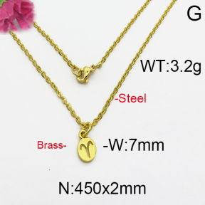 Fashion Brass Necklace  F5N200013vbnb-J125