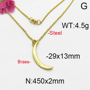 Fashion Brass Necklace  F5N200025vbpb-J125