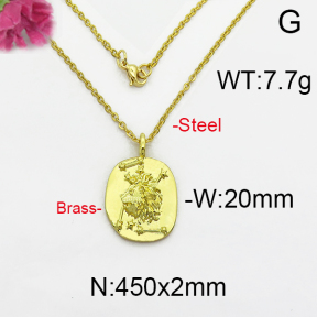 Fashion Brass Necklace  F5N200029vhha-J125