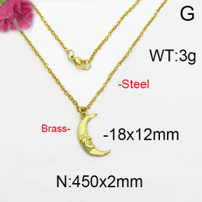 Fashion Brass Necklace  F5N200033vbpb-J125
