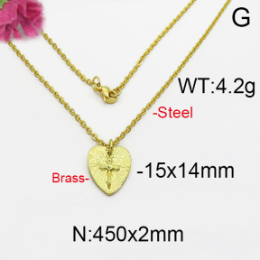 Fashion Brass Necklace  F5N200034vbpb-J125