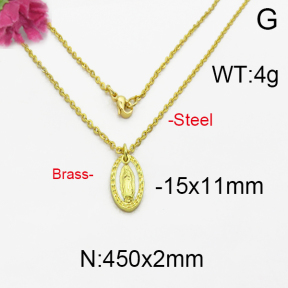 Fashion Brass Necklace  F5N300004bhva-J125