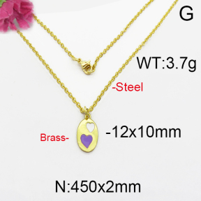 Fashion Brass Necklace  F5N300005bhva-J125