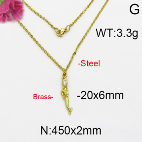 Fashion Brass Necklace  F5N400001vbpb-J125