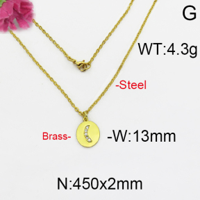 Fashion Brass Necklace  F5N400004bhva-J125