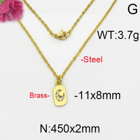 Fashion Brass Necklace  F5N400005bhva-J125