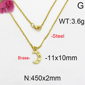 Fashion Brass Necklace  F5N400006vbpb-J125