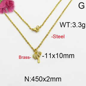 Fashion Brass Necklace  F5N400007vbpb-J125