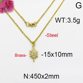 Fashion Brass Necklace  F5N400009vhha-J125
