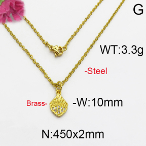 Fashion Brass Necklace  F5N400012vbpb-J125