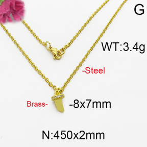 Fashion Brass Necklace  F5N400014bhva-J125
