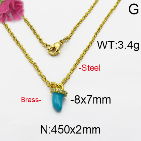 Fashion Brass Necklace  F5N400015bhva-J125