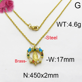 Fashion Brass Necklace  F5N400020vhkb-J125