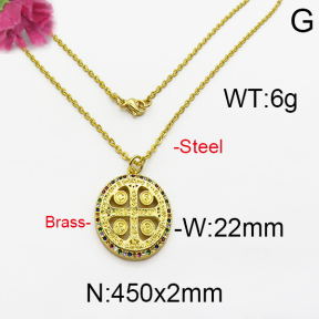 Fashion Brass Necklace  F5N400021ahlv-J125