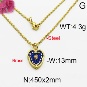Fashion Brass Necklace  F5N400023bhia-J125