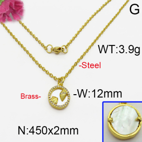 Fashion Brass Necklace  F5N400026ahjb-J125