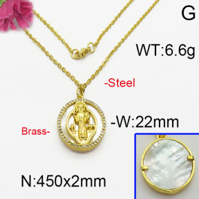 Fashion Brass Necklace  F5N400028ahjb-J125