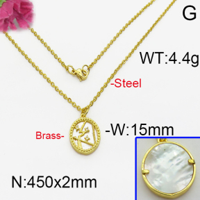 Fashion Brass Necklace  F5N400029ahjb-J125