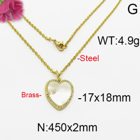 Fashion Brass Necklace  F5N400030vhmv-J125