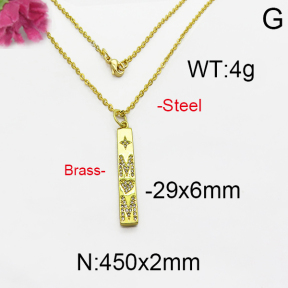 Fashion Brass Necklace  F5N400031ahjb-J125