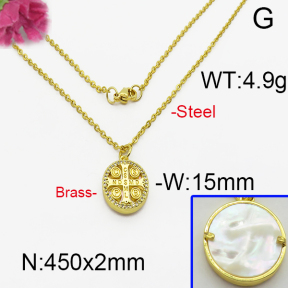 Fashion Brass Necklace  F5N400033ahjb-J125