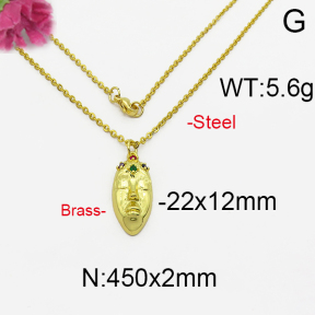 Fashion Brass Necklace  F5N400034bhva-J125