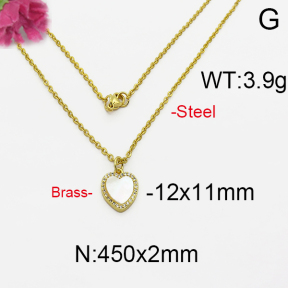 Fashion Brass Necklace  F5N400035bhia-J125
