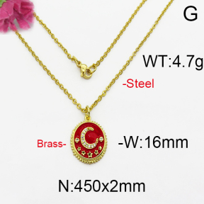 Fashion Brass Necklace  F5N400038vhkb-J125