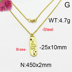 Fashion Brass Necklace  F5N400039bhva-J125