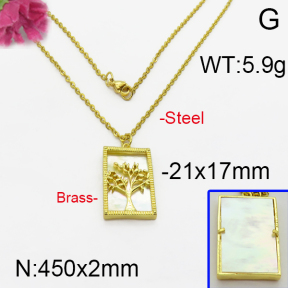 Fashion Brass Necklace  F5N400040vhmv-J125