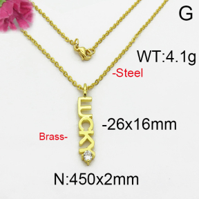 Fashion Brass Necklace  F5N400042vhha-J125