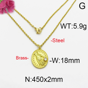 Fashion Brass Necklace  F5N400043vhha-J125