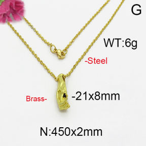 Fashion Brass Necklace  F5N400047bhva-J125