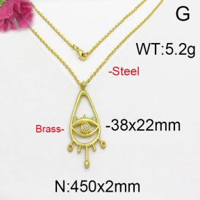Fashion Brass Necklace  F5N400049ahlv-J125