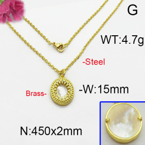 Fashion Brass Necklace  F5N400050ahjb-J125