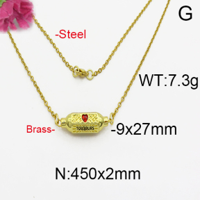 Fashion Brass Necklace  F5N400058vhkb-J125