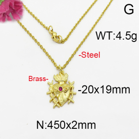 Fashion Brass Necklace  F5N400060bhva-J125