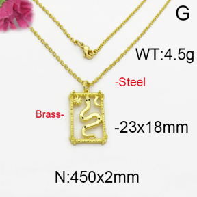 Fashion Brass Necklace  F5N400066vhha-J125