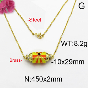 Fashion Brass Necklace  F5N400067vhov-J125