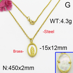 Fashion Brass Necklace  F5N400069ahjb-J125