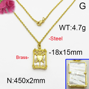 Fashion Brass Necklace  F5N400079vhnv-J125