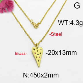 Fashion Brass Necklace  F5N400081bhva-J125