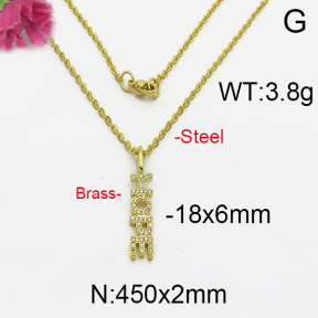 Fashion Brass Necklace  F5N400084bhia-J125