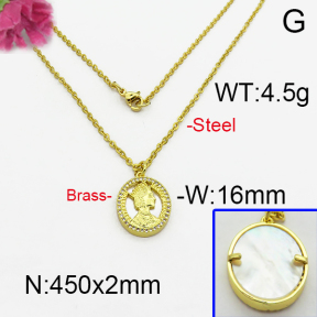 Fashion Brass Necklace  F5N400087vhkb-J125