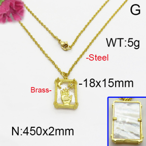 Fashion Brass Necklace  F5N400088vhmv-J125